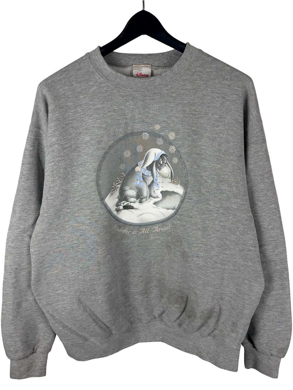 Vintage 90s Disney Store Eeyore Cartoon Promo Graphic Pullover Sweatshirt Size M